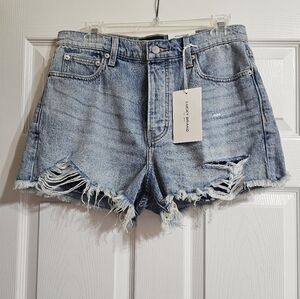Lucky Brand Women's Distressed Mom High Rise Jean Shorts